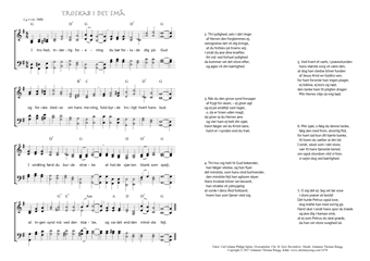 Hymn score of: I trofast, inderlig forening - Troskab i det små (Carl Johann Philipp Spitta/Christian Benedictus Reventlow/Johannes Thomas Rüegg)