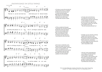 Hymn score of: That love is purest and most true - Faithfulness in little things (Carl Johann Philipp Spitta/Richard Massie/Johannes Thomas Rüegg)