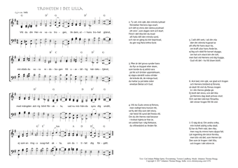 Hymn score of: Vill du din Herre vara trogen - Troheten i det lilla (Carl Johann Philipp Spitta/Torsten Lundberg/Johannes Thomas Rüegg)