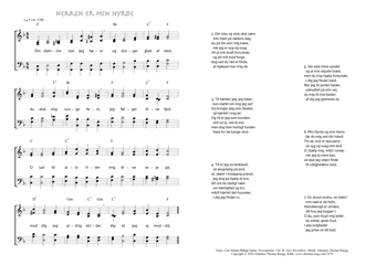 Hymn score of: Din stemme kan jeg høre - Herren er min Hyrde (Carl Johann Philipp Spitta/Christian Benedictus Reventlow/Johannes Thomas Rüegg)
