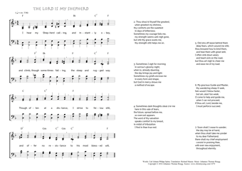 Hymn score of: I hear my Shepherd calling - The Lord is my Shepherd (Carl Johann Philipp Spitta/Richard Massie/Johannes Thomas Rüegg)