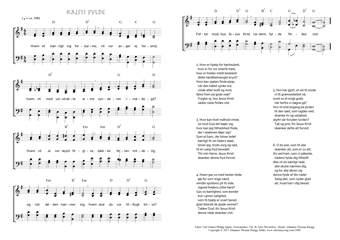 Hymn score of: Hvem vil kærligt sig forbarme - Kristi fylde (Carl Johann Philipp Spitta/Christian Benedictus Reventlow/Johannes Thomas Rüegg)