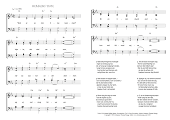 Hymn score of: "End er ej min time kommen!" - Herrens time (Carl Johann Philipp Spitta/Christian Benedictus Reventlow/Johannes Thomas Rüegg)