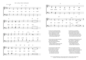 Hymn score of: "'s Heren uur nog niet gekomen!" - De ure des Heren (Carl Johann Philipp Spitta/Johannes Riemens/Johannes Thomas Rüegg)