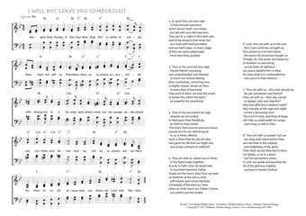 Hymn score of: We give thee thanks, O Saviour dear - I will not leave you comfortless (Carl Johann Philipp Spitta/Richard Massie/Johannes Thomas Rüegg)