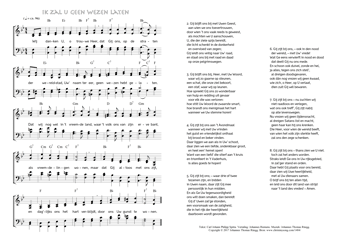Hymn score of: Wij danken U, o trouwe Heer - Ik zal u geen wezen laten (Carl Johann Philipp Spitta/Johannes Riemens/Johannes Thomas Rüegg)