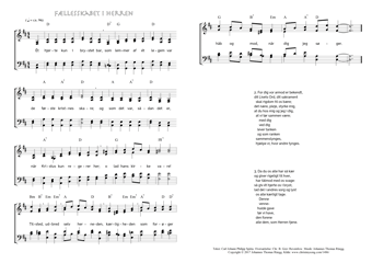 Hymn score of: Ét hjerte kun i brystet bar - Fællesskabet i Herren (Carl Johann Philipp Spitta/Christian Benedictus Reventlow/Johannes Thomas Rüegg)