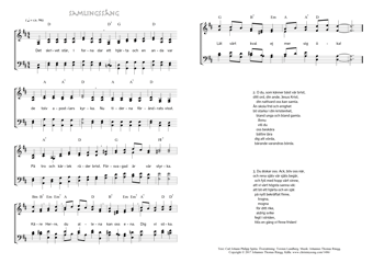 Hymn score of: Det skrivet står, i forna dar - Samlingssång (Carl Johann Philipp Spitta/Torsten Lundberg/Johannes Thomas Rüegg)