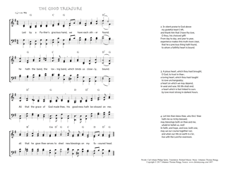 Hymn score of: Led by a Father's gracious hand - The good treasure (Carl Johann Philipp Spitta/Richard Massie/Johannes Thomas Rüegg)