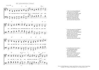 Hymn score of: Geleid door 's Heren trouwe hand - De gevonden schat (Carl Johann Philipp Spitta/Johannes Riemens/Johannes Thomas Rüegg)