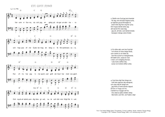 Hymn score of: Varann vi funno, du och jag - Ett gott fynd (Carl Johann Philipp Spitta/Torsten Lundberg/Johannes Thomas Rüegg)