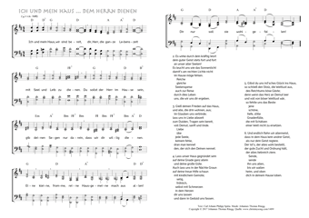 Hymn score of: Ich und mein Haus, wir sind bereit - Ich und mein Haus, wir wollen dem Herrn dienen (Carl Johann Philipp Spitta/Johannes Thomas Rüegg)