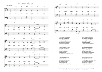 Hymn score of: Fra Oliebjerget bølger - Herrens tårer (Carl Johann Philipp Spitta/Christian Benedictus Reventlow/Johannes Thomas Rüegg)