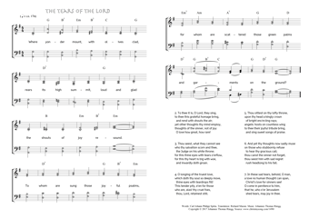 Hymn score of: Where yonder mount, with olives clad - The tears of the Lord (Carl Johann Philipp Spitta/Richard Massie/Johannes Thomas Rüegg)