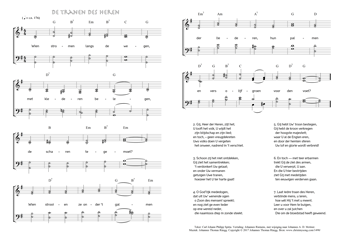 Hymn score of: Wien stromen langs de wegen - De tranen des Heren (Carl Johann Philipp Spitta/Johannes A. D. Molster/Johannes Riemens/Johannes Thomas Rüegg)