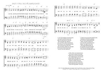Hymn score of: Lad mig på den grund med fasthed bygge - Fast i tro, rig på kærlighed (Carl Johann Philipp Spitta/Christian Benedictus Reventlow/Johannes Thomas Rüegg)