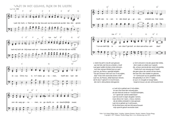 Hymn score of: Laat mij toch, o Heer! gelovig bouwen - Vast in het geloof, rijk in de liefde (Carl Johann Philipp Spitta/Johannes Riemens/Johannes Thomas Rüegg)