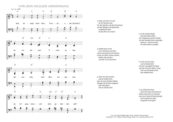 Hymn score of: Was bewegt mein Herz - Vor dem heiligen Abendmahle (Carl Johann Philipp Spitta/Johannes Thomas Rüegg)