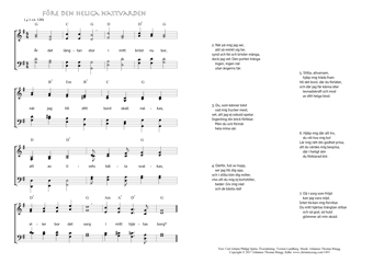 Hymn score of: Är det längtan stor - Före den heliga nattvarden (Carl Johann Philipp Spitta/Torsten Lundberg/Johannes Thomas Rüegg)
