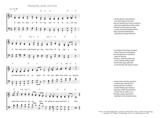 Hymn score of: O thou Father of all living - Prayer for youth (Carl Johann Philipp Spitta/Richard Massie/Johannes Thomas Rüegg)