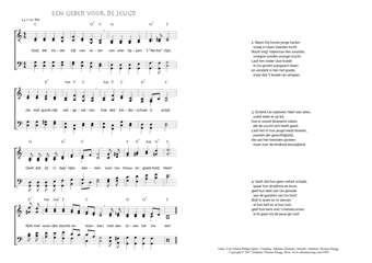 Hymn score of: God, die Vader zijt van allen - Een gebed voor de jeugd (Carl Johann Philipp Spitta/Johannes Riemens/Johannes Thomas Rüegg)