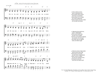 Hymn score of: Herre, du, som utan like - För nattvardsungdom (Carl Johann Philipp Spitta/Torsten Lundberg/Johannes Thomas Rüegg)