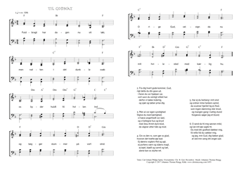Hymn score of: Fuldbragt har dagen nu sit løb - Til godnat (Carl Johann Philipp Spitta/Christian Benedictus Reventlow/Johannes Thomas Rüegg)