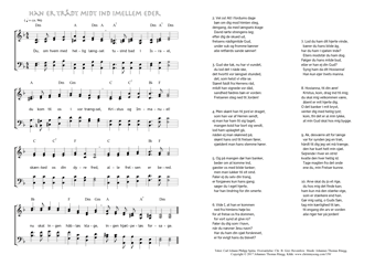 Hymn score of: Du, om hvem med hellig længsel - Han er trådt midt ind imellem eder (Carl Johann Philipp Spitta/Christian Benedictus Reventlow/Johannes Thomas Rüegg)