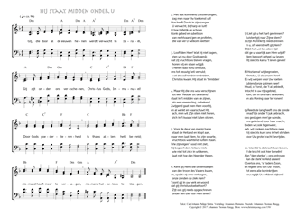 Hymn score of: Gij, die door al de eeuwen henen - Hij staat midden onder u (Carl Johann Philipp Spitta/Johannes Riemens/Johannes Thomas Rüegg)