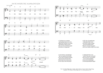 Hymn score of: Isrels Wachter, wil ons hoeden! - In de hoede des Almachtigen (Carl Johann Philipp Spitta/Johannes Riemens/Johannes Thomas Rüegg)