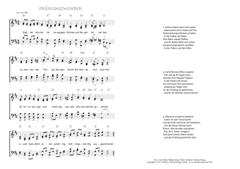Hymn score of: Sieh, der Winter ist vergangen - Frühlingswunder (Carl Johann Philipp Spitta/Johannes Thomas Rüegg)