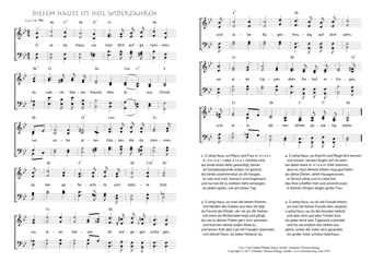 Hymn score of: O selig Haus, wo man dich aufgenommen - Diesem Hause ist Heil widerfahren (Carl Johann Philipp Spitta/Johannes Thomas Rüegg)