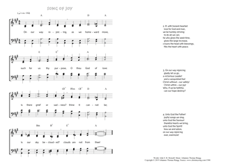 Hymn score of: On our way rejoicing - Song of Joy (John S. B. Monsell/Johannes Thomas Rüegg)