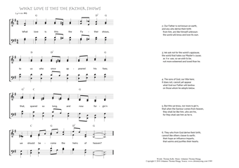 Hymn score of: What love is this the Father shows (Thomas Kelly/Johannes Thomas Rüegg)