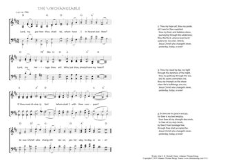 Hymn score of: Lord, my portion thou shalt be - The Unchangeable (John S. B. Monsell/Johannes Thomas Rüegg)