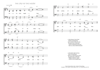 Hymn score of: Holy Father, mighty God - The Cry of the Needy (Horatius Bonar/Johannes Thomas Rüegg)