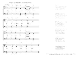 Hymn score of: Oh! let him whose sorrow - The Mourner's Consolation (Heinrich Siegmund Oswald/Frances Elizabeth Cox/Johannes Thomas Rüegg)