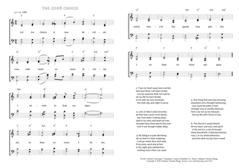 Hymn score of: Lo! my choice is now decided - The good choice (Gerhard Tersteegen/Frances Elizabeth Cox/Johannes Thomas Rüegg)