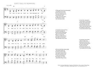 Hymn score of: The wish so near my heart - God's call to removal (Carl Johann Philipp Spitta/Richard Massie/Johannes Thomas Rüegg)