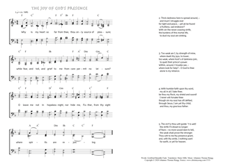 Hymn score of: Why is my heart so far from thee - The Joy of God's Presence (Gottfried Benedikt Funk/Henry Mills/Johannes Thomas Rüegg)