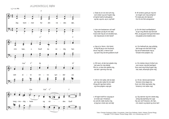 Hymn score of: Jeg kommer for din nådes dør - Almindelig bøn (Christian Fürchtegott Gellert/Johan Ernst Heilmann/Johannes Thomas Rüegg)