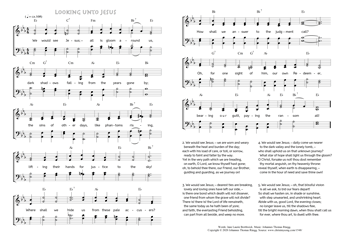 Hymn score of: We would see Jesus; – all is gloom around us - Looking unto Jesus (Jane Laurie Borthwick/Johannes Thomas Rüegg)