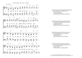 Hymn score of: The channels are on earth, the fountain is above - Streams by the Way (Jane Laurie Borthwick/Johannes Thomas Rüegg)