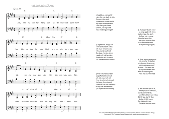Hymn score of: Ack, Herre, vad har hänt - Tillbakagång (Carl Johann Philipp Spitta/Torsten Lundberg/Johannes Thomas Rüegg)