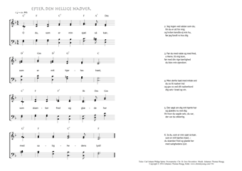 Hymn score of: O du, som er min sjæl så kær - Efter den hellige nadver (Carl Johann Philipp Spitta/Christian Benedictus Reventlow/Johannes Thomas Rüegg)