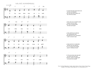 Hymn score of: O Gij, door Wien mijn ziele leeft - Na het Avondmaal (Carl Johann Philipp Spitta/Johannes Riemens/Johannes Thomas Rüegg)