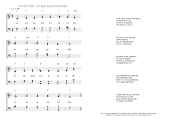Hymn score of: Du, som jag haft och haver kär - Efter den heliga nattvarden (Carl Johann Philipp Spitta/Torsten Lundberg/Johannes Thomas Rüegg)