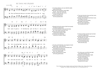 Hymn score of: Be thou my Friend, and look upon my heart - Be thou my Friend (Johann Peter Lange/Sarah Laurie Borthwick Findlater/Johannes Thomas Rüegg)