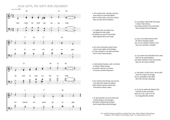 Hymn score of: Ach Gott, du Gott der Seligkeit (Gerhard Tersteegen/Johannes Thomas Rüegg)