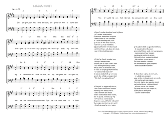 Hymn score of: Een pelgrim, aan het eind der baan - Naar huis! (Carl Johann Philipp Spitta/Johannes Riemens/Johannes Thomas Rüegg)